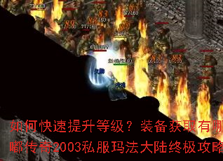 如何快速提升等级?装备获取有哪些秘诀?嘟嘟传奇2003私服玛法大陆终极攻略指南 如何快速提升等级?装备获取有哪些秘诀?嘟嘟传奇2003私服玛法大陆终极攻略指南