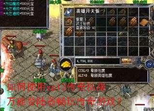 ���ʹ��xp13����˽�����ܵ�½�����洫����Ϸ��