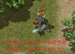 传奇傲视之巅版本中如何快速获取资源?有哪些高效方法? 传奇傲视之巅版本中如何快速获取资源?有哪些高效方法?