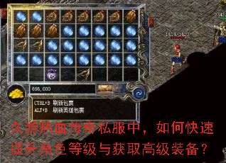 久游热血传奇私服中,如何快速提升角色等级与获取高级装备? 久游热血传奇私服中,如何快速提升角色等级与获取高级装备?