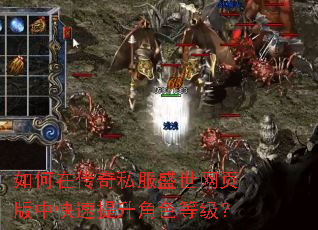 如何在传奇私服盛世网页版中快速提升角色等级? 如何在传奇私服盛世网页版中快速提升角色等级?