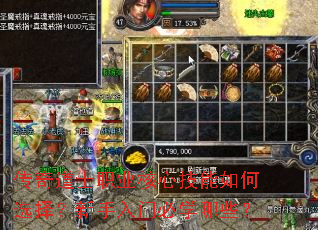 传奇道士职业核心技能如何选择?新手入门必学哪些? 传奇道士职业核心技能如何选择?新手入门必学哪些?