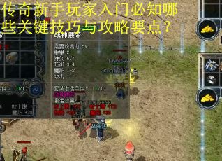 传奇新手玩家入门必知哪些关键技巧与攻略要点？