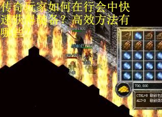 传奇玩家如何在行会中快速获得装备？高效方法有哪些？
