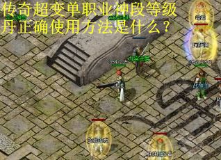 传奇超变单职业神段等级丹正确使用方法是什么？