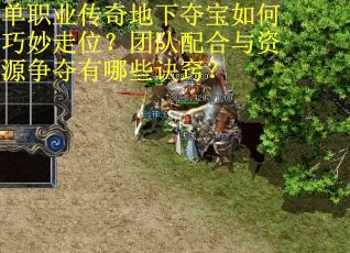 单职业传奇地下夺宝如何巧妙走位？团队配合与资源争夺有哪些诀窍？