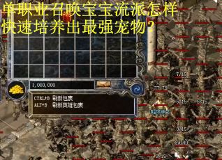 单职业召唤宝宝流派怎样快速培养出最强宠物？